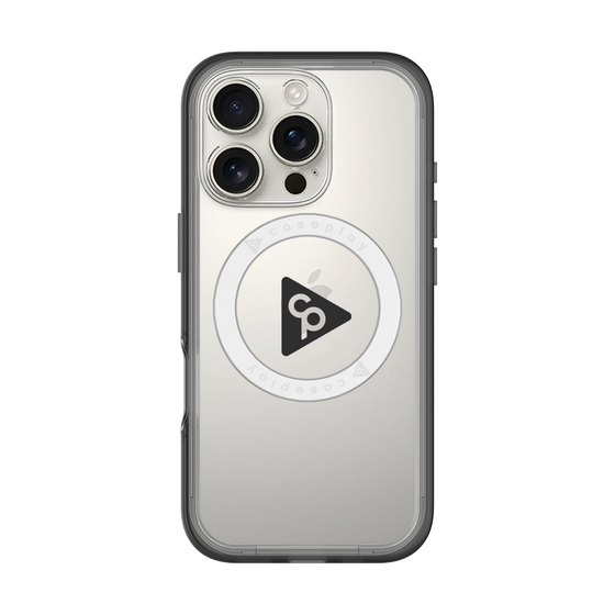 スリムプロテクションプレミアムケース with MagSafe［ オリジナル - caseplayロゴ - ブラック/C ］