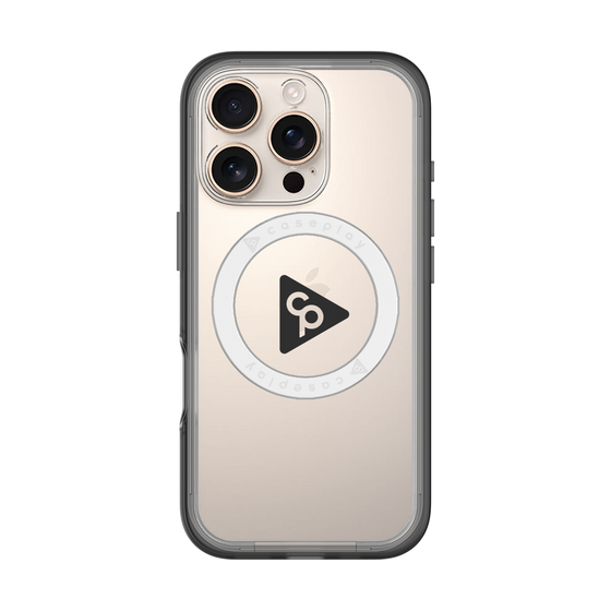 スリムプロテクションプレミアムケース with MagSafe［ オリジナル - caseplayロゴ - ブラック/C ］