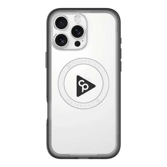 スリムプロテクションプレミアムケース with MagSafe［ オリジナル - caseplayロゴ - ブラック/C ］