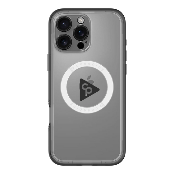 スリムプロテクションプレミアムケース with MagSafe［ オリジナル - caseplayロゴ - ブラック/C ］