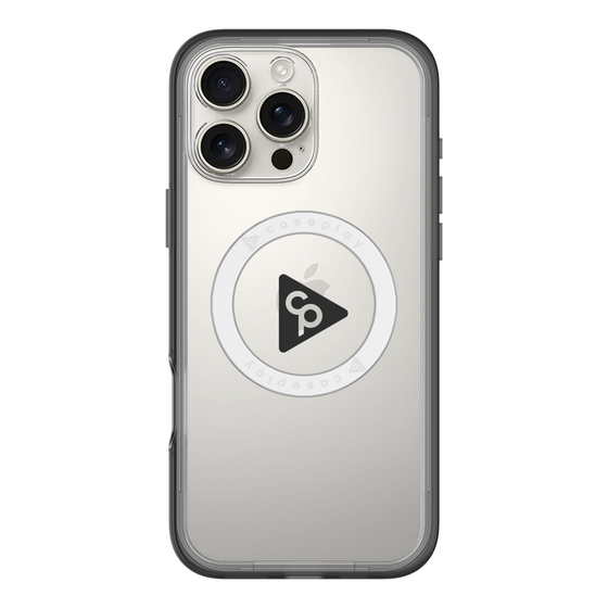 スリムプロテクションプレミアムケース with MagSafe［ オリジナル - caseplayロゴ - ブラック/C ］