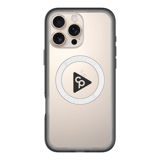 スリムプロテクションプレミアムケース with MagSafe［ オリジナル - caseplayロゴ - ブラック/C ］