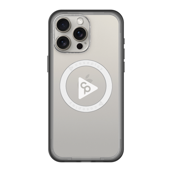 スリムプロテクションプレミアムケース with MagSafe［ オリジナル - caseplayロゴ - ホワイト/C ］