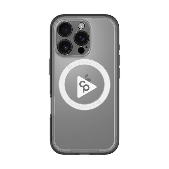 スリムプロテクションプレミアムケース with MagSafe［ オリジナル - caseplayロゴ - ホワイト/C ］
