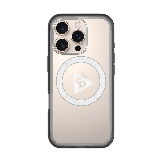 スリムプロテクションプレミアムケース with MagSafe［ オリジナル - caseplayロゴ - ホワイト/C ］
