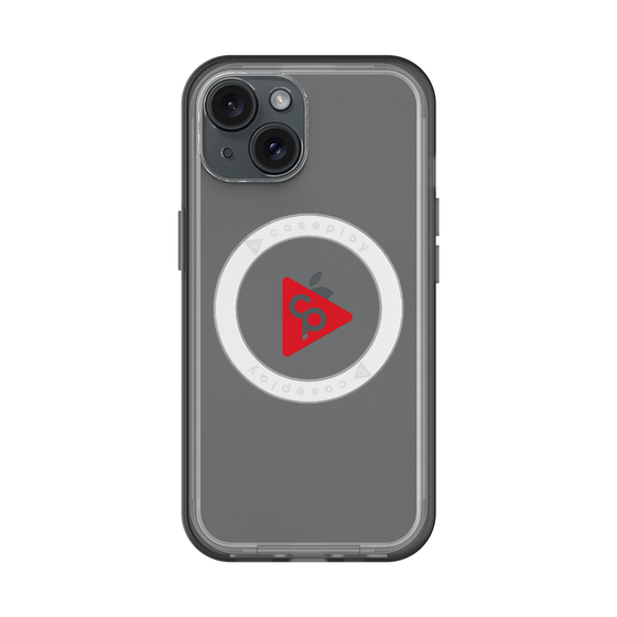 スリムプロテクションプレミアムケース with MagSafe［ オリジナル - caseplayロゴ - レッド/C ］