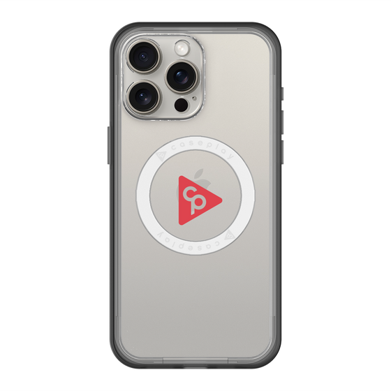 スリムプロテクションプレミアムケース with MagSafe［ オリジナル - caseplayロゴ - レッド/C ］