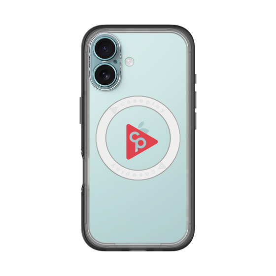 スリムプロテクションプレミアムケース with MagSafe［ オリジナル - caseplayロゴ - レッド/C ］