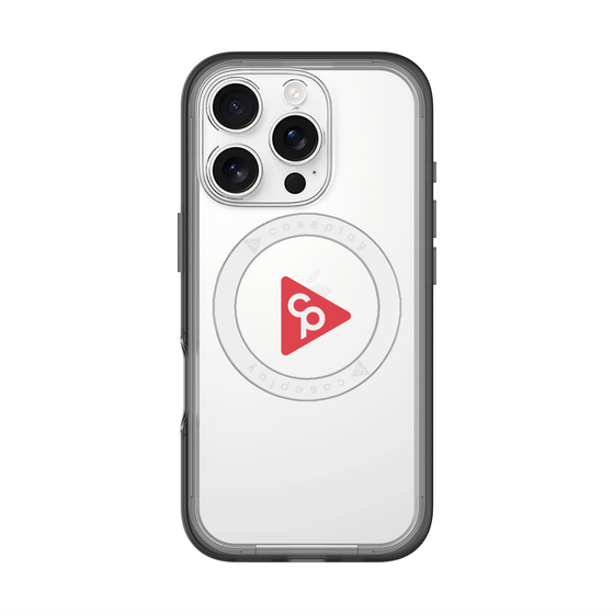 スリムプロテクションプレミアムケース with MagSafe［ オリジナル - caseplayロゴ - レッド/C ］