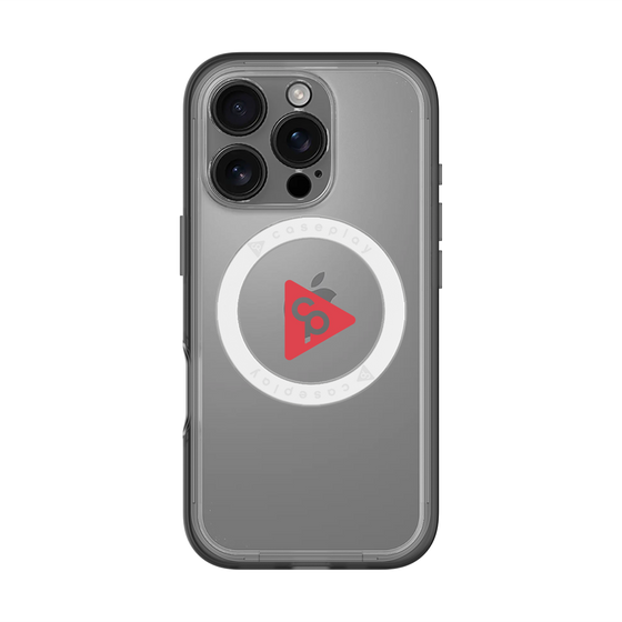 スリムプロテクションプレミアムケース with MagSafe［ オリジナル - caseplayロゴ - レッド/C ］
