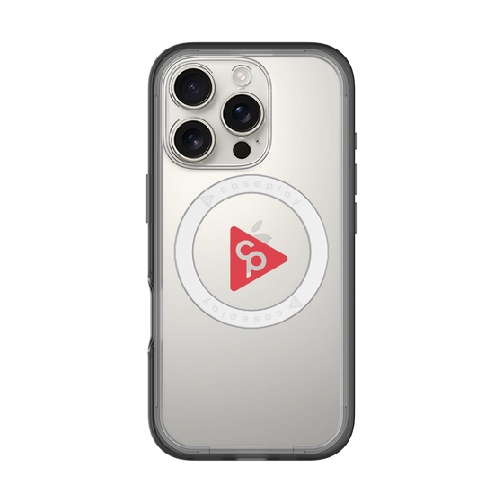 スリムプロテクションプレミアムケース with MagSafe［ オリジナル - caseplayロゴ - レッド/C ］