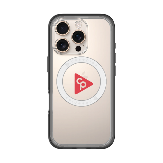 スリムプロテクションプレミアムケース with MagSafe［ オリジナル - caseplayロゴ - レッド/C ］