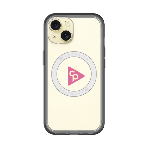 スリムプロテクションプレミアムケース with MagSafe［ オリジナル - caseplayロゴ - ピンク/C ］