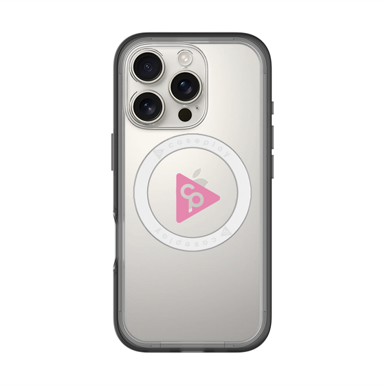 スリムプロテクションプレミアムケース with MagSafe［ オリジナル - caseplayロゴ - ピンク/C ］