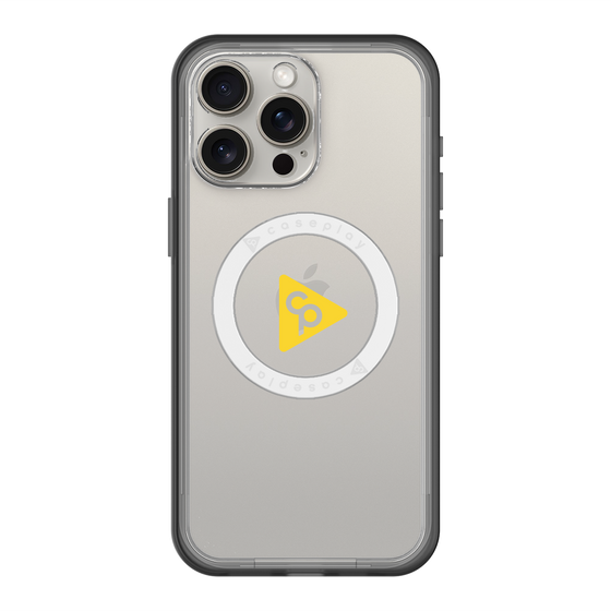 スリムプロテクションプレミアムケース with MagSafe［ オリジナル - caseplayロゴ - イエロー/C ］