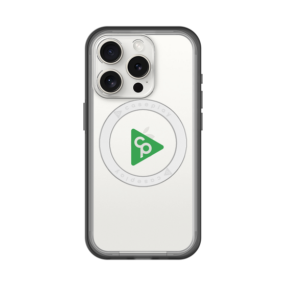 スリムプロテクションプレミアムケース with MagSafe［ オリジナル - caseplayロゴ - グリーン/C ］