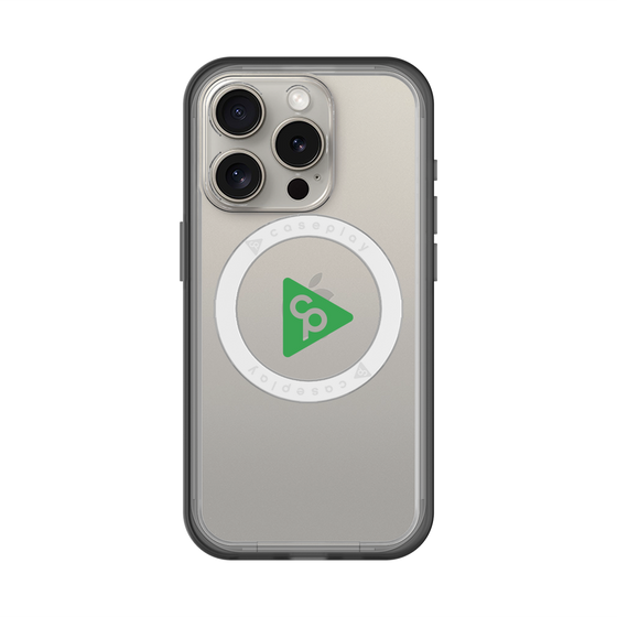 スリムプロテクションプレミアムケース with MagSafe［ オリジナル - caseplayロゴ - グリーン/C ］
