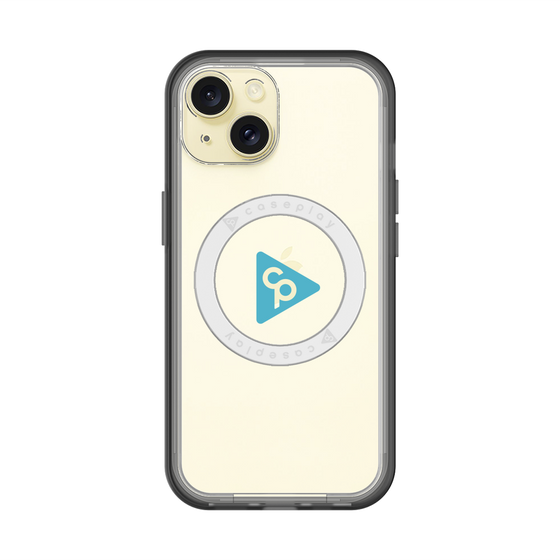 スリムプロテクションプレミアムケース with MagSafe［ オリジナル - caseplayロゴ - ライトブルー/C ］