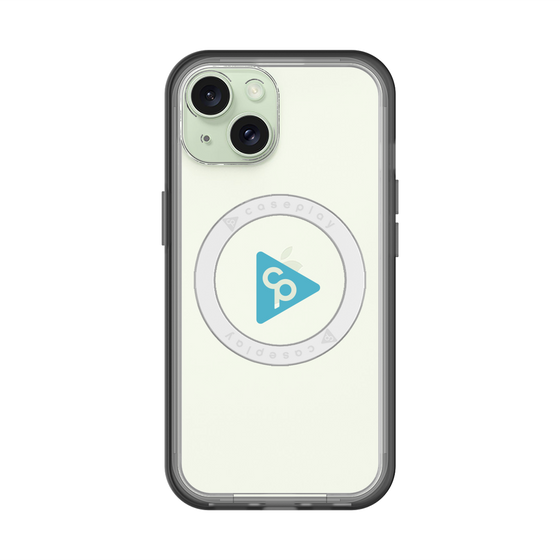 スリムプロテクションプレミアムケース with MagSafe［ オリジナル - caseplayロゴ - ライトブルー/C ］