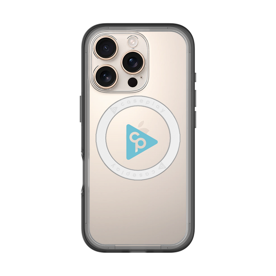 スリムプロテクションプレミアムケース with MagSafe［ オリジナル - caseplayロゴ - ライトブルー/C ］