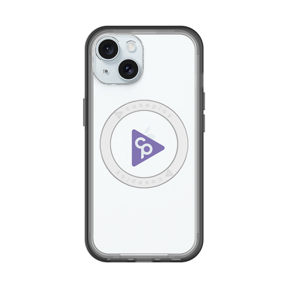 スリムプロテクションプレミアムケース with MagSafe［ オリジナル - caseplayロゴ - パープル/C ］