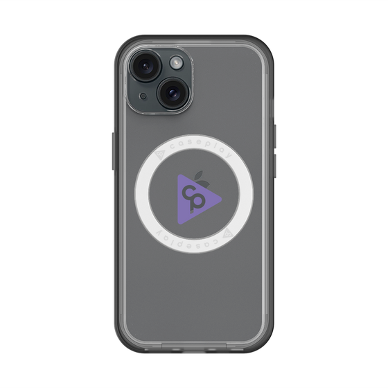 スリムプロテクションプレミアムケース with MagSafe［ オリジナル - caseplayロゴ - パープル/C ］