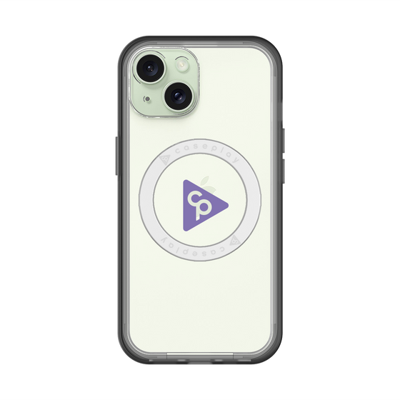 スリムプロテクションプレミアムケース with MagSafe［ オリジナル - caseplayロゴ - パープル/C ］