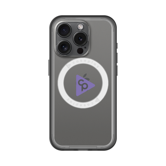 スリムプロテクションプレミアムケース with MagSafe［ オリジナル - caseplayロゴ - パープル/C ］