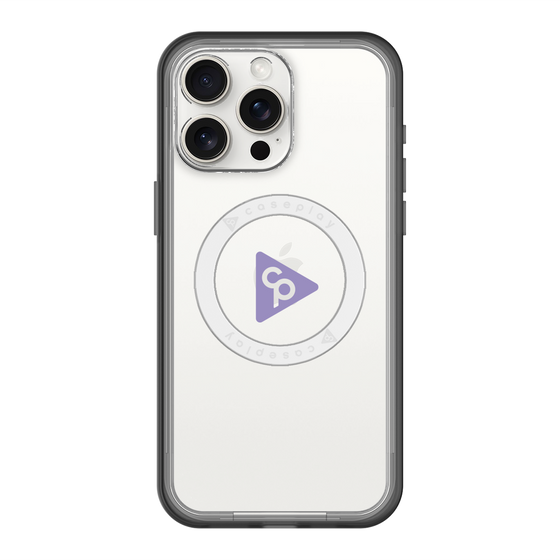 スリムプロテクションプレミアムケース with MagSafe［ オリジナル - caseplayロゴ - パープル/C ］