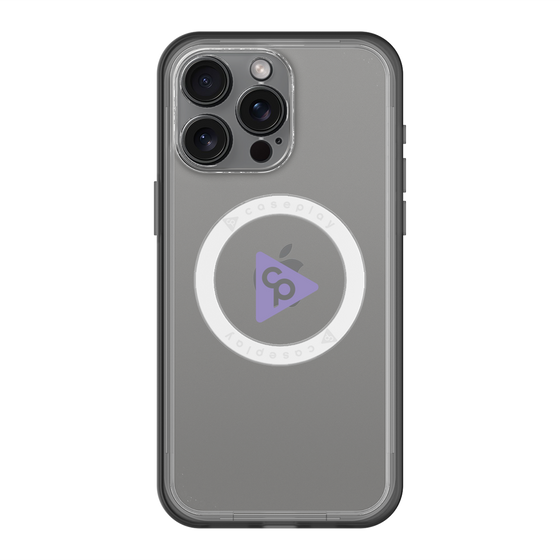 スリムプロテクションプレミアムケース with MagSafe［ オリジナル - caseplayロゴ - パープル/C ］