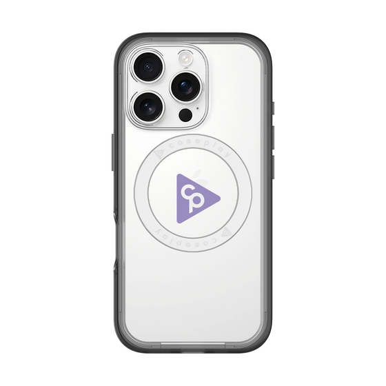 スリムプロテクションプレミアムケース with MagSafe［ オリジナル - caseplayロゴ - パープル/C ］