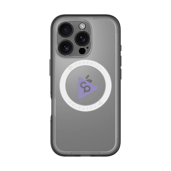 スリムプロテクションプレミアムケース with MagSafe［ オリジナル - caseplayロゴ - パープル/C ］