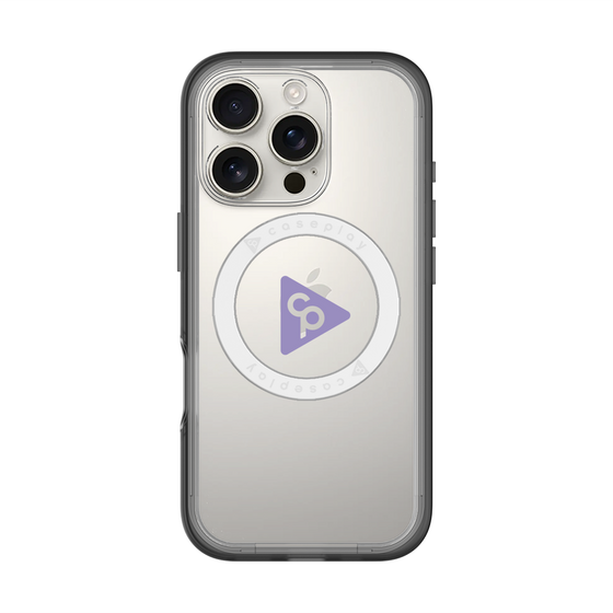 スリムプロテクションプレミアムケース with MagSafe［ オリジナル - caseplayロゴ - パープル/C ］