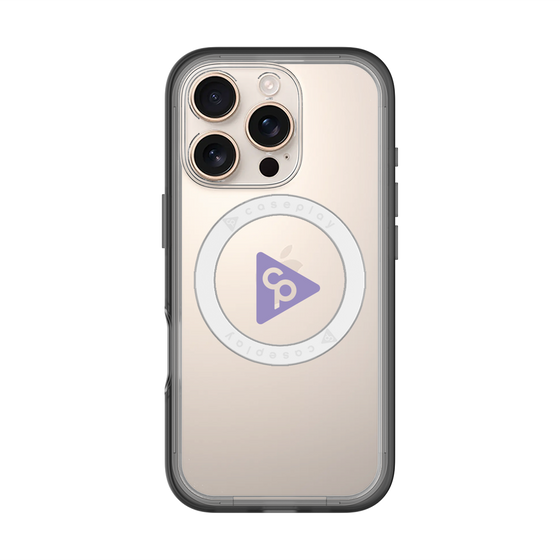 スリムプロテクションプレミアムケース with MagSafe［ オリジナル - caseplayロゴ - パープル/C ］