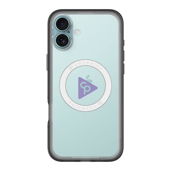 スリムプロテクションプレミアムケース with MagSafe［ オリジナル - caseplayロゴ - パープル/C ］