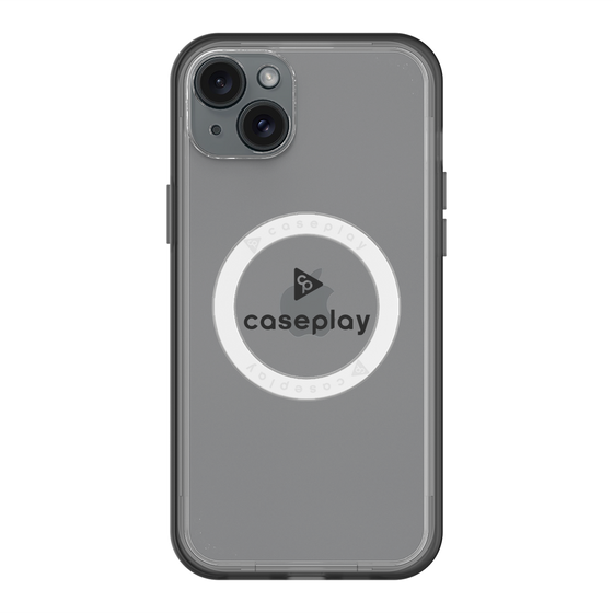 スリムプロテクションプレミアムケース with MagSafe［ オリジナル - caseplayロゴ - ブラック/D ］