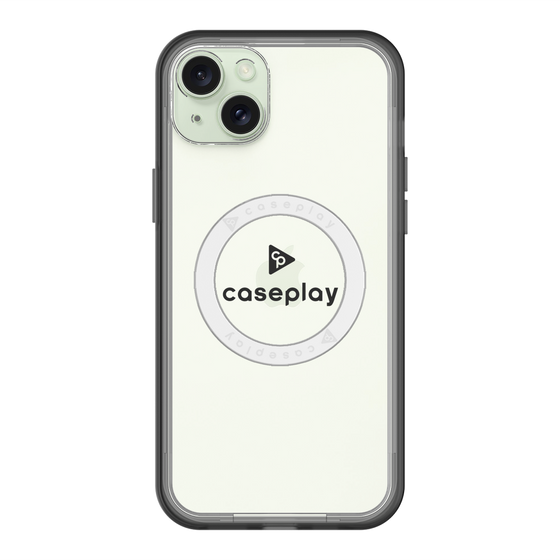 スリムプロテクションプレミアムケース with MagSafe［ オリジナル - caseplayロゴ - ブラック/D ］