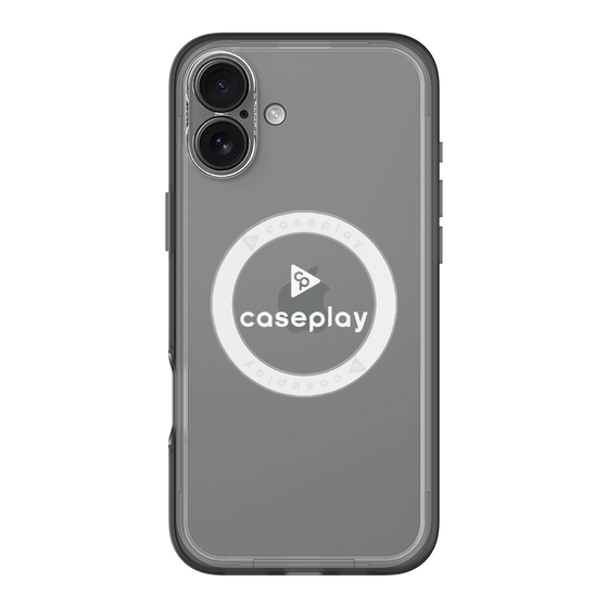 スリムプロテクションプレミアムケース with MagSafe［ オリジナル - caseplayロゴ - ホワイト/D ］