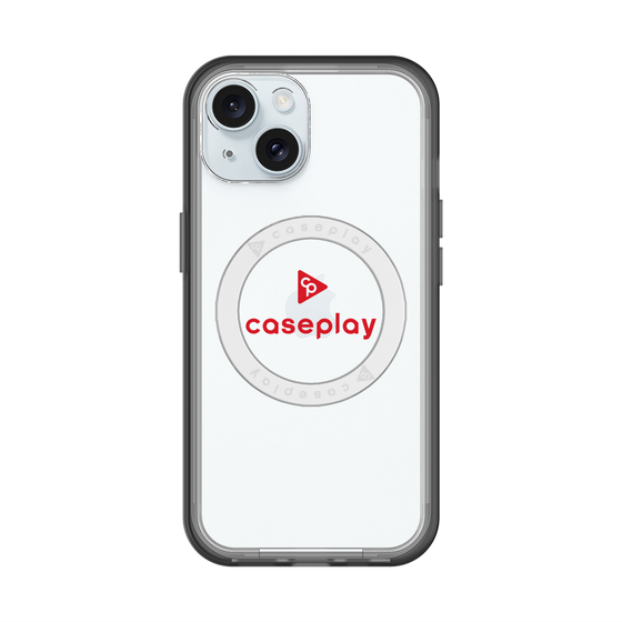 スリムプロテクションプレミアムケース with MagSafe［ オリジナル - caseplayロゴ - レッド/D ］