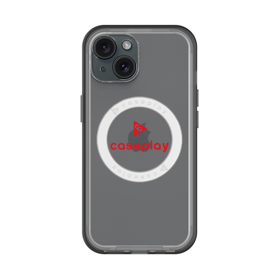 スリムプロテクションプレミアムケース with MagSafe［ オリジナル - caseplayロゴ - レッド/D ］