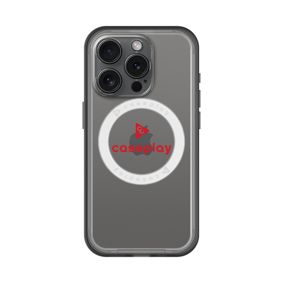 スリムプロテクションプレミアムケース with MagSafe［ オリジナル - caseplayロゴ - レッド/D ］