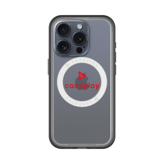 スリムプロテクションプレミアムケース with MagSafe［ オリジナル - caseplayロゴ - レッド/D ］