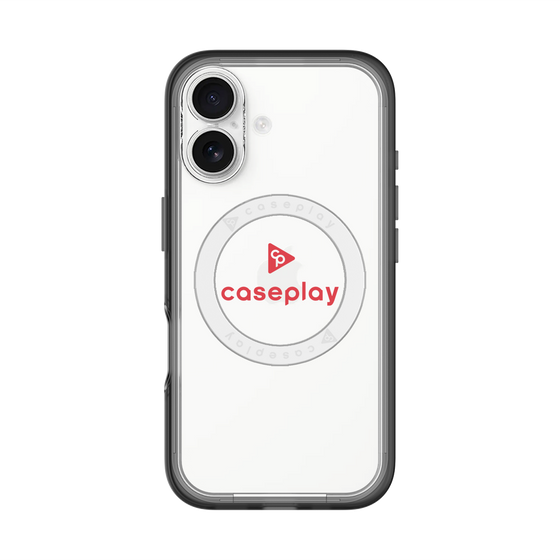スリムプロテクションプレミアムケース with MagSafe［ オリジナル - caseplayロゴ - レッド/D ］