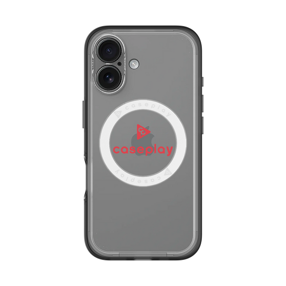 スリムプロテクションプレミアムケース with MagSafe［ オリジナル - caseplayロゴ - レッド/D ］