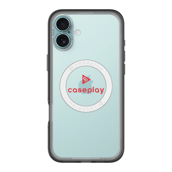 スリムプロテクションプレミアムケース with MagSafe［ オリジナル - caseplayロゴ - レッド/D ］