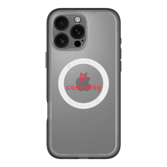 スリムプロテクションプレミアムケース with MagSafe［ オリジナル - caseplayロゴ - レッド/D ］