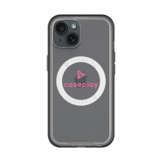 スリムプロテクションプレミアムケース with MagSafe［ オリジナル - caseplayロゴ - ピンク/D ］