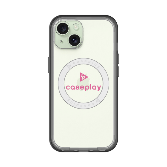 スリムプロテクションプレミアムケース with MagSafe［ オリジナル - caseplayロゴ - ピンク/D ］