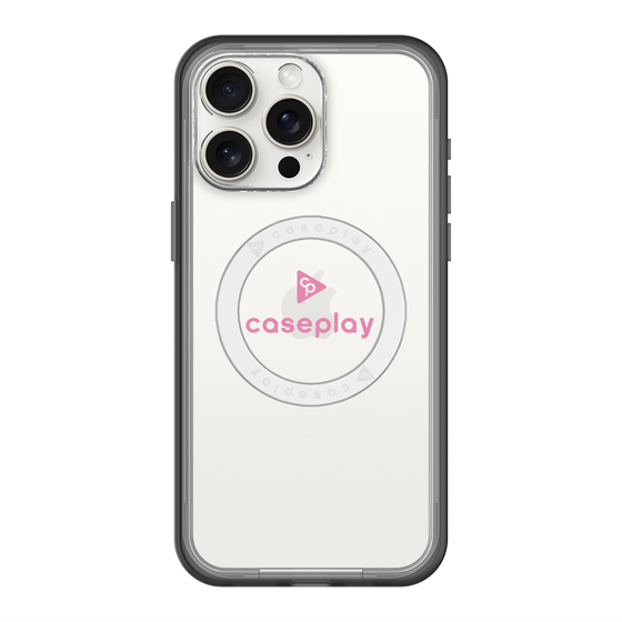 スリムプロテクションプレミアムケース with MagSafe［ オリジナル - caseplayロゴ - ピンク/D ］