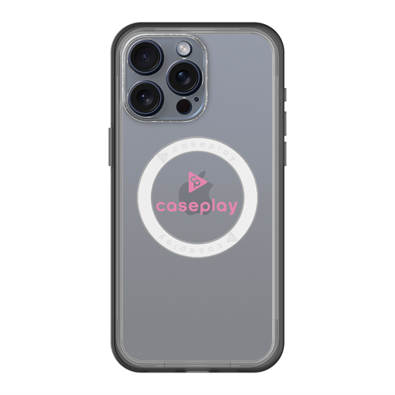 スリムプロテクションプレミアムケース with MagSafe［ オリジナル - caseplayロゴ - ピンク/D ］